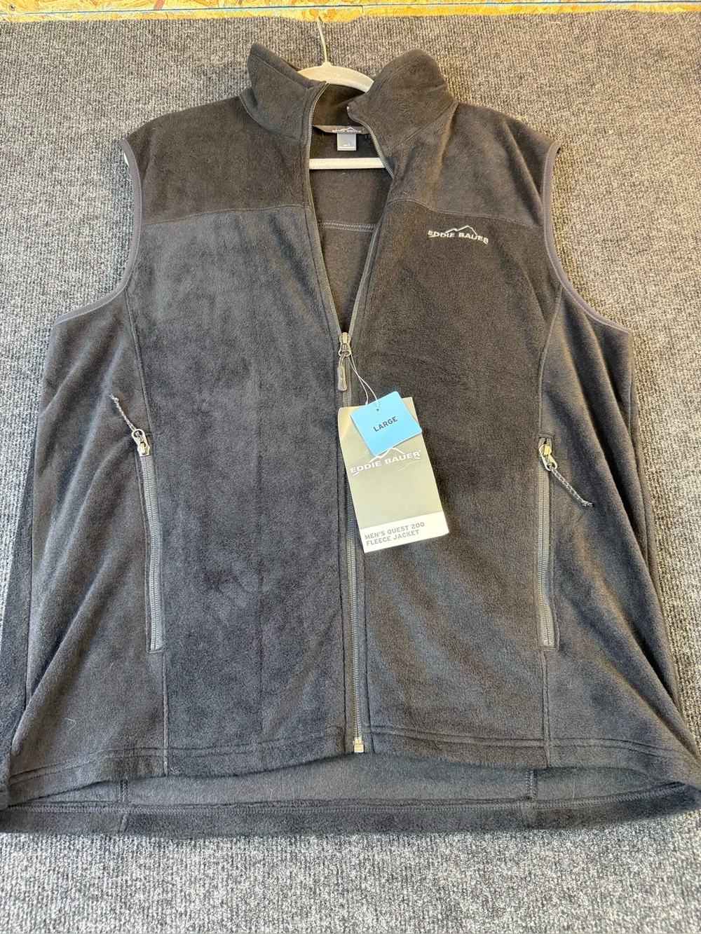 Eddie Bauer Men’s Black Fleece Vest